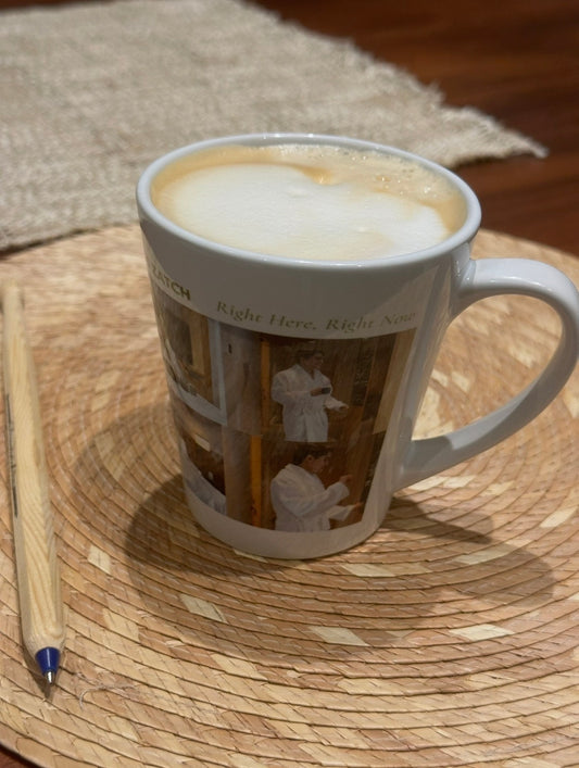 Right Here, Right Now Latte Mug