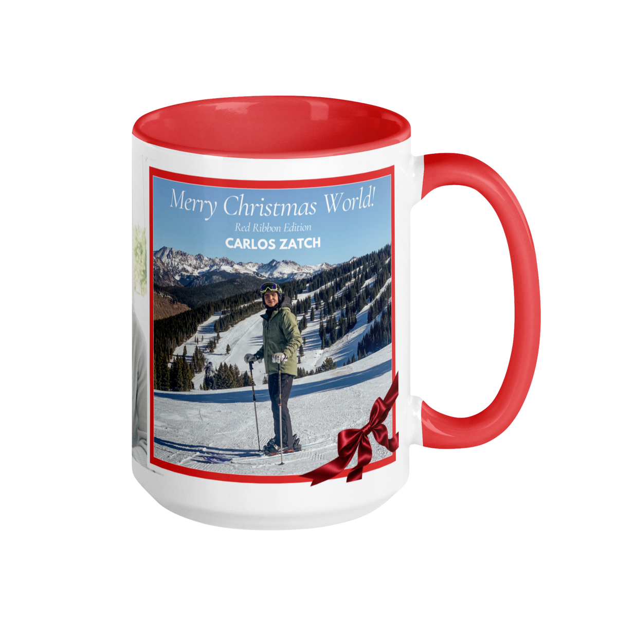 Merry Christmas World! (Red Ribbon Edition) Mug